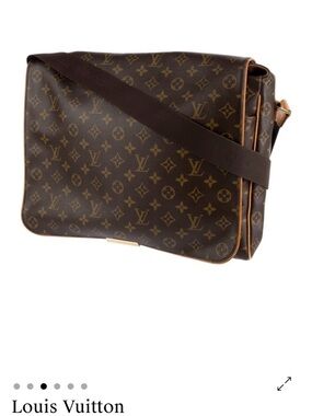 Louis Vuitton Brown Monogram Canvas Messenger Bag with Dark Brown Strap